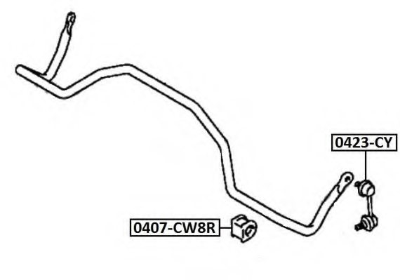 ASVA 0423-CY Rod/Strut, stabiliser
